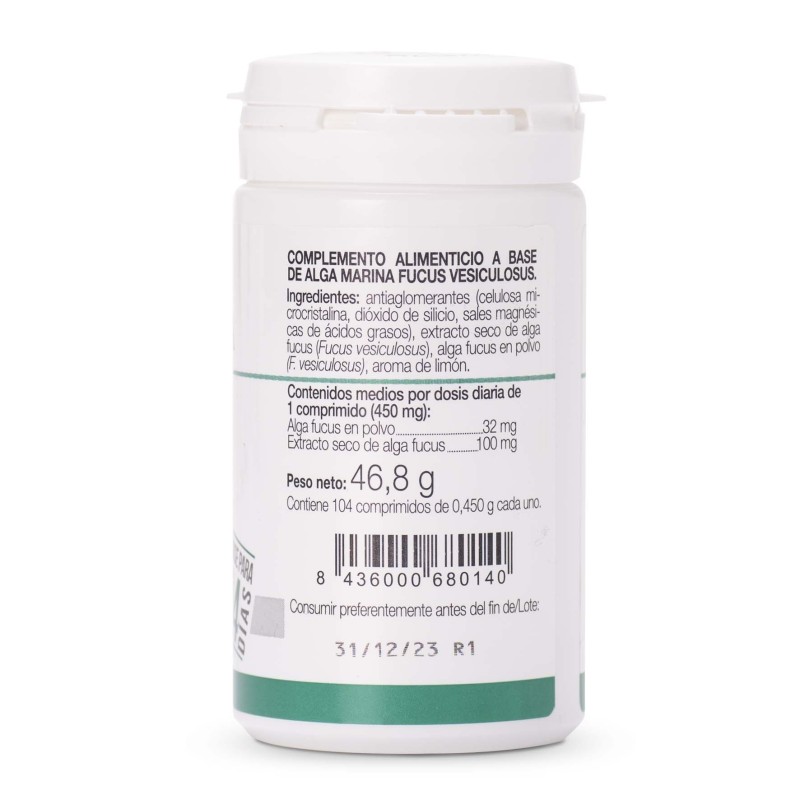 ALGAS COMPRIMIDOS SABOR A LIMON X 104 COMP.