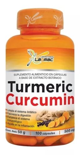 TURMERIC CURCUMIN X 100 CAP. 500MG.