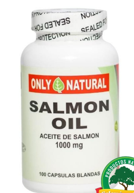 SALMON OIL ACEITE DE SALMON 100 CAPSULAS 1000 MG ONLY NATURAL