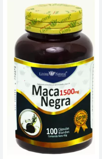 MACA NEGRA 1500 MG 100 SOFTGEL LIVIN NATURAL