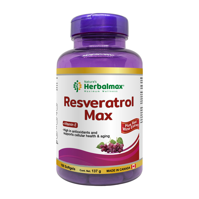 RESVERATROL MAX 100 SOFTGEL 1370 MG HERBALMAX