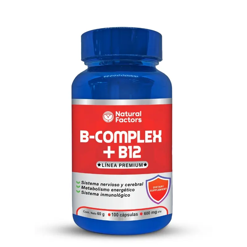 [NTF-0031] B-COMPLEX + B12 100 CAPSULAS 600 MG FACTORS
