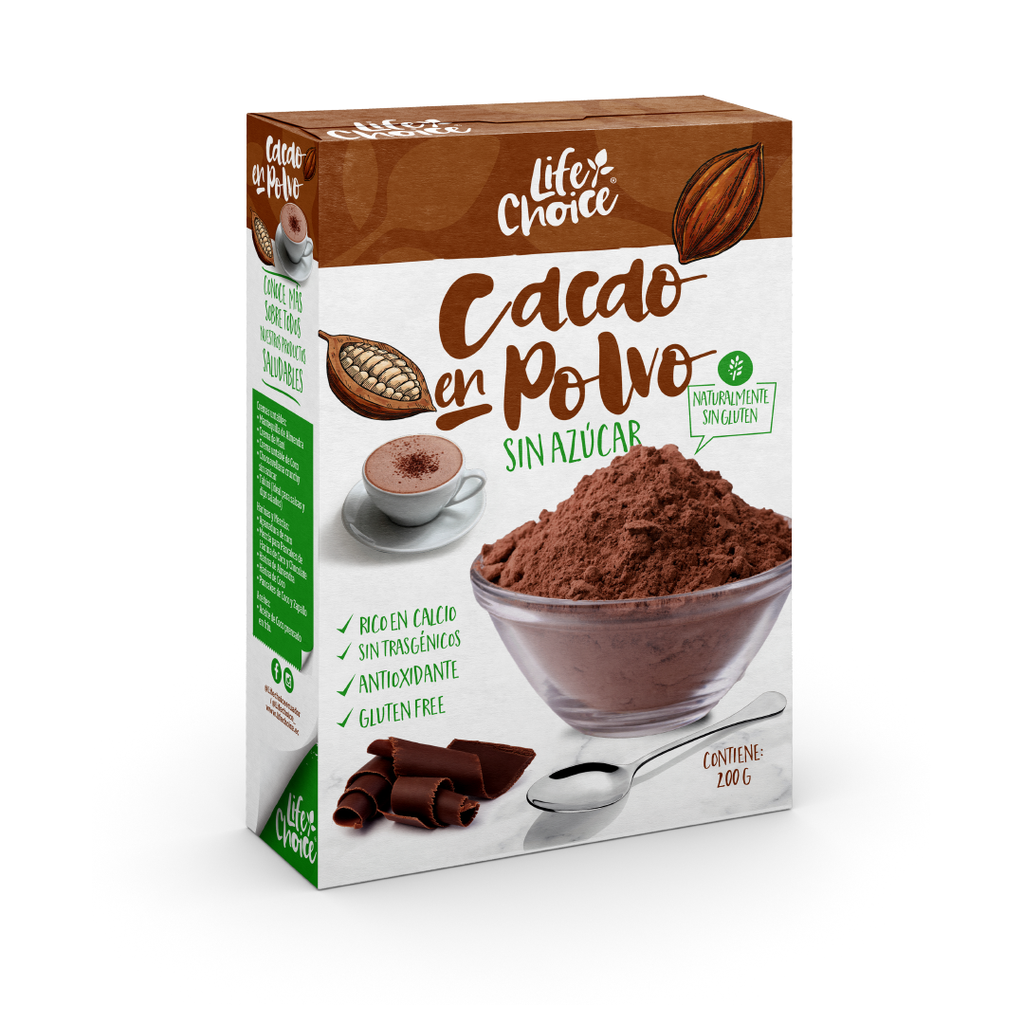 CACAO EN POLVO SIN AZUCAR 200 G LIFE CHOICE