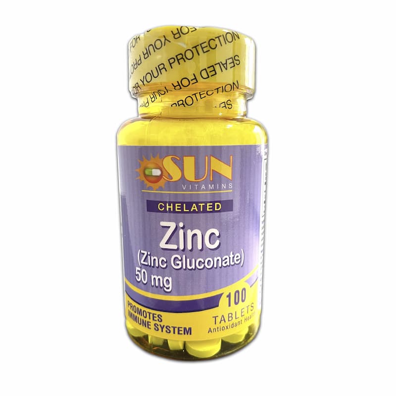 ZINC GLUCONATE 100 TABLETAS 50 MG SUN VITAMINS