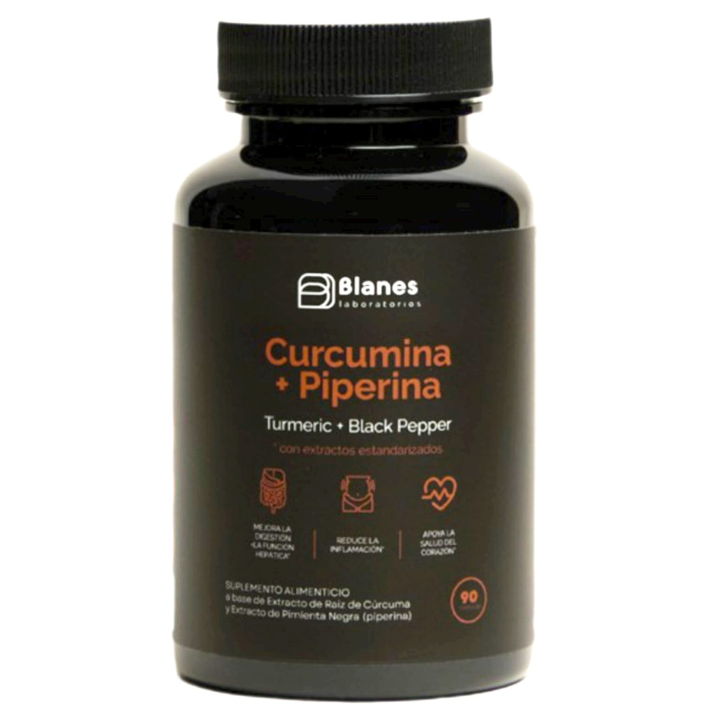 CURCUMINA CON PIPERINA 90 CAPSULAS BLANES