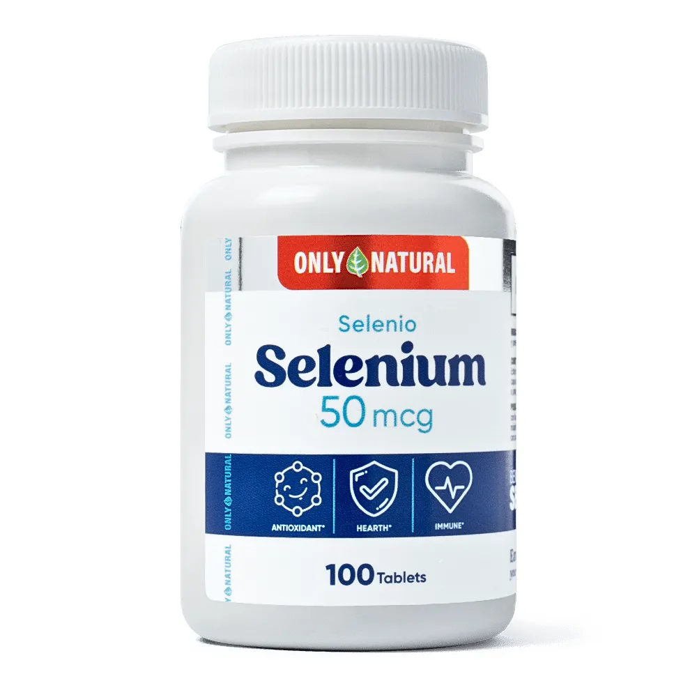 SELENIUM 100 TABLETAS 50 MCG ONLY NATURAL
