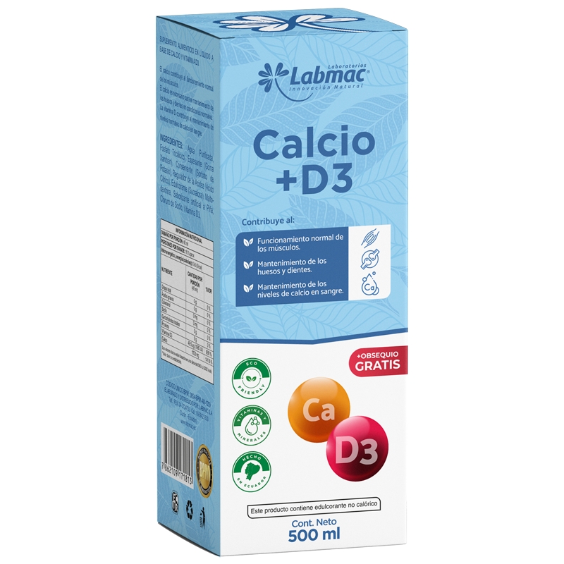 CALCIO + D3 JARABE 500 ML LABMAC