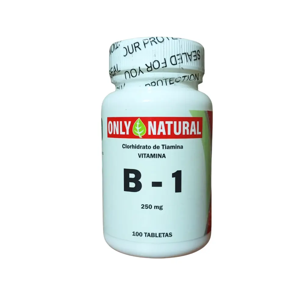 VITAMINA B-1 100 TABLETAS 250 MG ONLY NATURAL