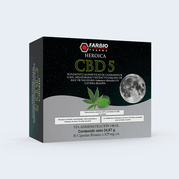 HEROICA CBD 5 CAJA 30 CAPSULAS 829MG