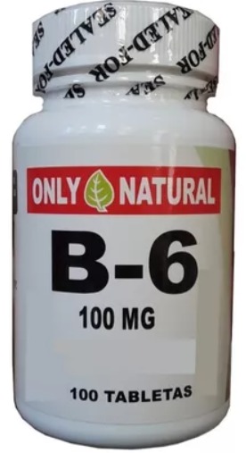 VITAMINA B-6 100 TABLETAS 100 MG ONLY NATURAL