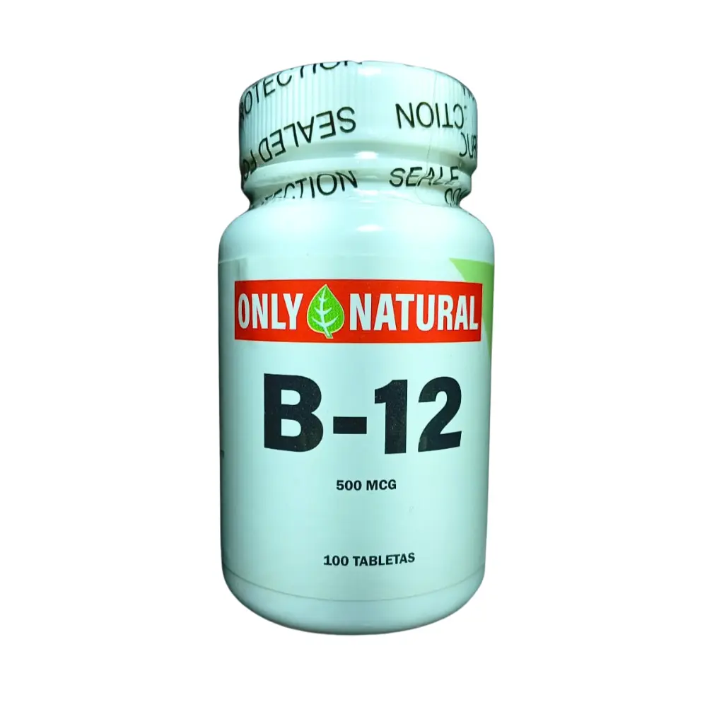 VITAMINA B-12 100 TABLETAS 500 MCG ONLY NATURAL