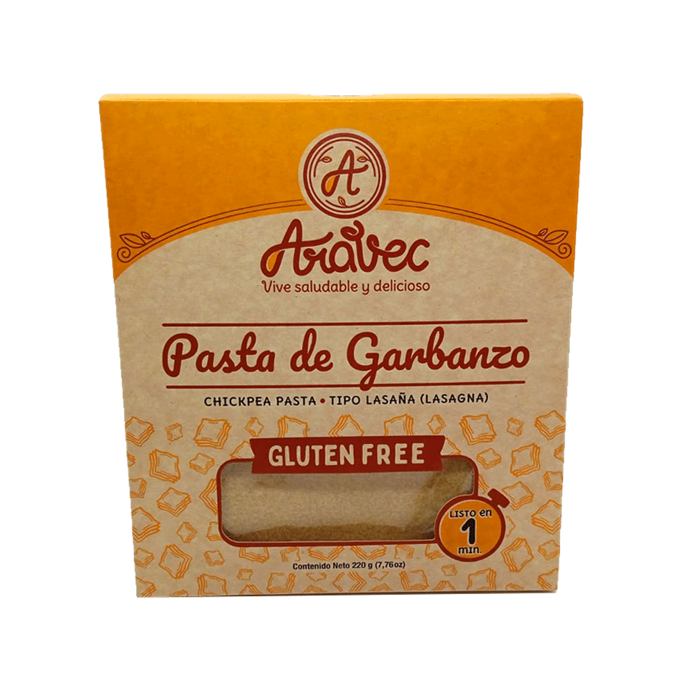PASTA DE GARBANZO TIPO LASAÑA 220  G ARAVEC