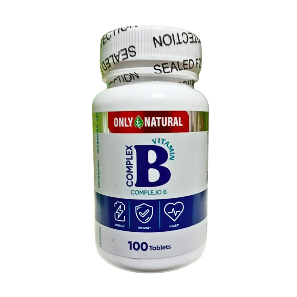 B-COMPLEX + B-12 100 TABLETAS ONLY NATURAL