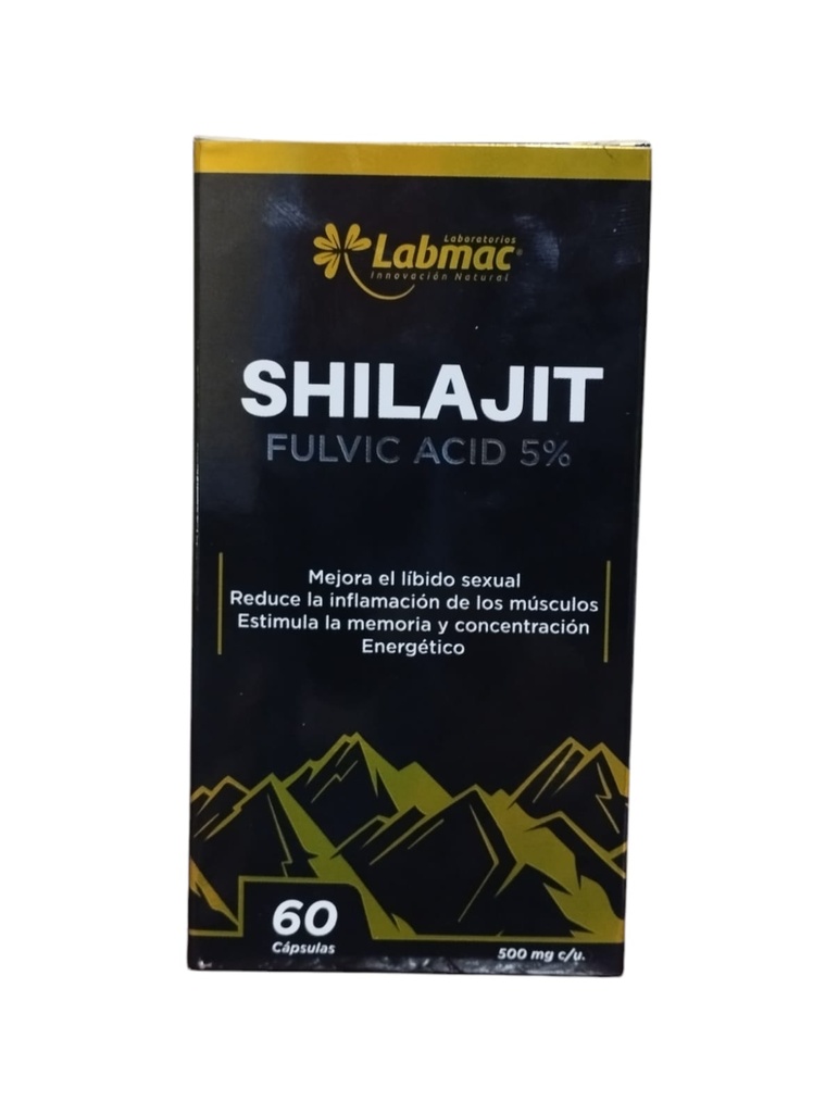 SHILAJIT FULVIC ACID 5% 60 CAPSULAS 500 MG LABMAC