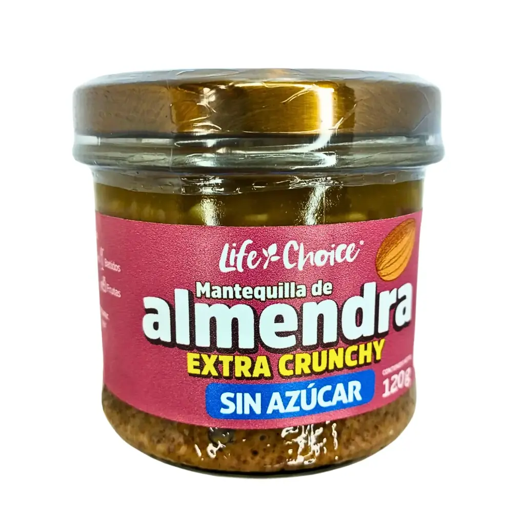 [LCH-0015] MANTEQUILLA DE ALMENDRA EXTRA CRUNCHY SIN AZUCAR 120 G
