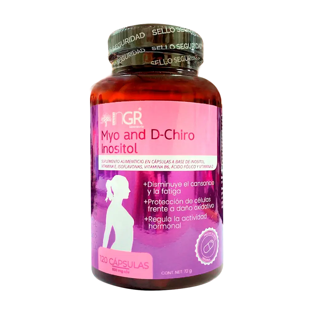 [LRZ-0026] MYO AND D-CHIRO INOSITOL 120 CAPSULAS 600 MG 