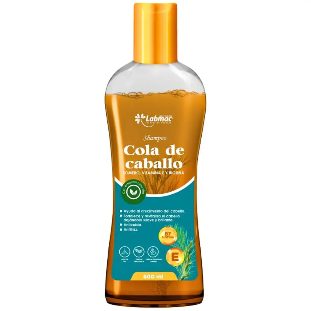 [LBM-0129] SHAMPOO COLA DE CABALLO ROMERO VITAMINA E Y BIOTINA 600 ML LABMAC