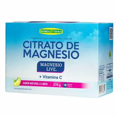 [NTG-0020] CITRATO DE MAGNESIO MAGNESIO LIVE + VITAMINA C 18 SOBRES 