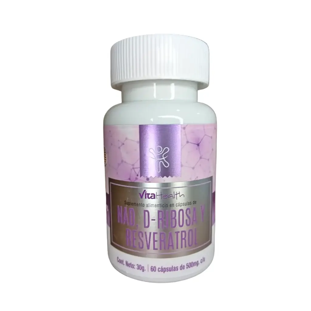 [VTH-0029] NAD, D-RIBOSA Y RESVERATROL 60 CAPSULAS 500 MG VITAHEALTH