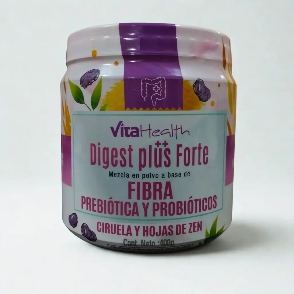 [VTH-0030] DIGEST PLUS FORTE FIBRA PREBIOTICA Y PROBIOTICOS CIRUELA Y HOJAS DE ZEN 400 G