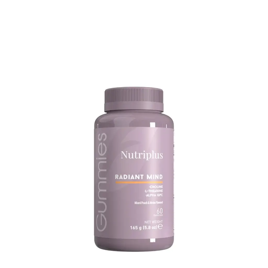 NUTRIPLUS RADIANT MIND - COLINA, L-THEANINA, ALPHA GPC 60 GOMITAS