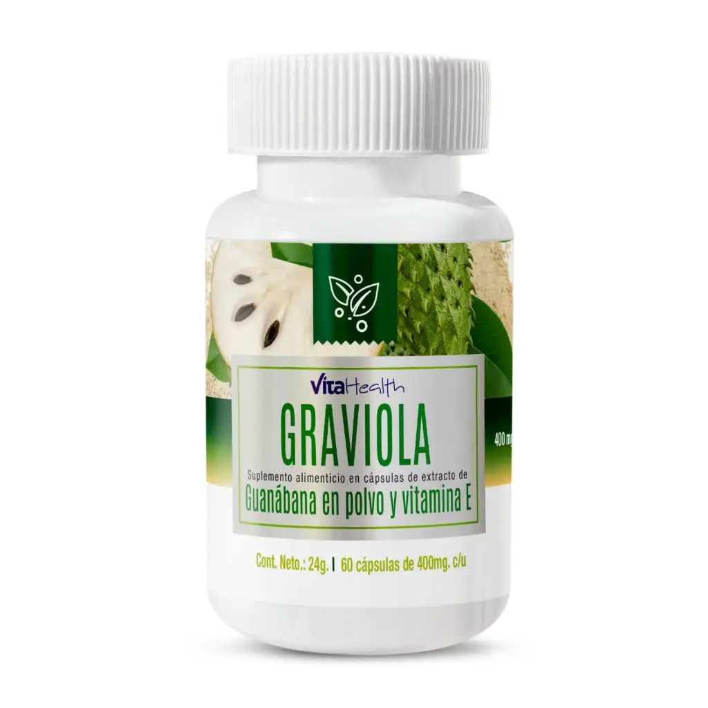 GRAVIOLA GUANABANA EN POLVO Y VITAMINA E 60 CAPSULAS 400 MG