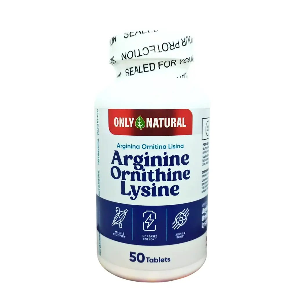 ARGININE ORNITHINE LYSINE 50 TABLETAS ONLY NATURAL