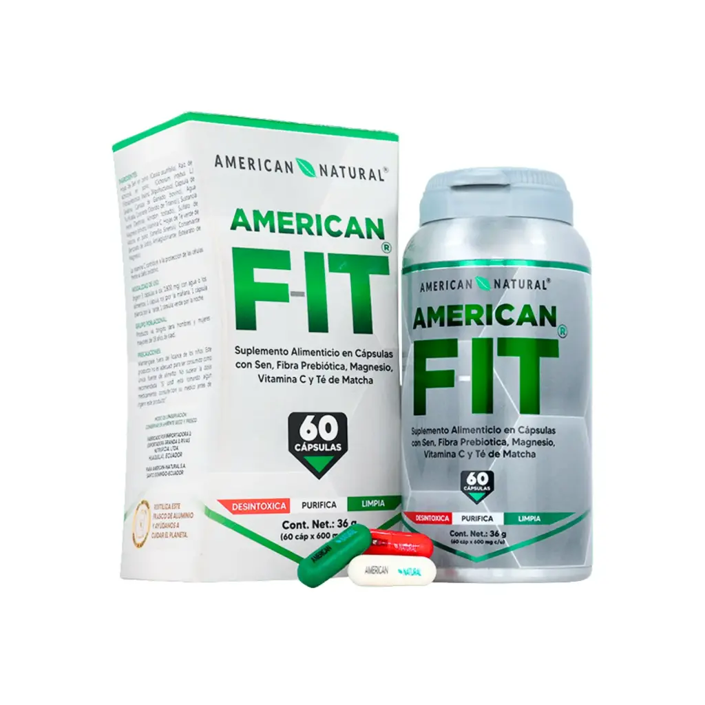 AMERICAN FIT 60 CAPSULAS 600 MG AMERICAN NATURAL