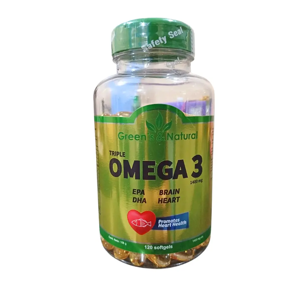 OMEGA 3 120 SOFTGELS 1400 MG GREEN & NATURAL