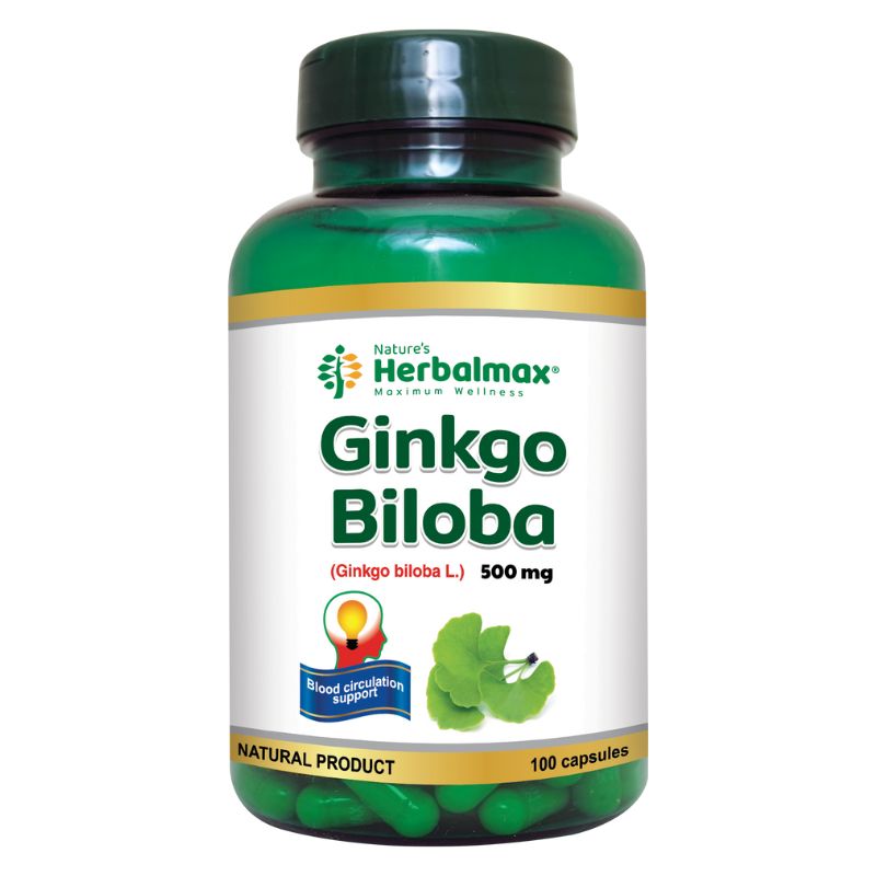 GINKGO BILOBA 100 CAPSULAS 500 MG HERBALMAX