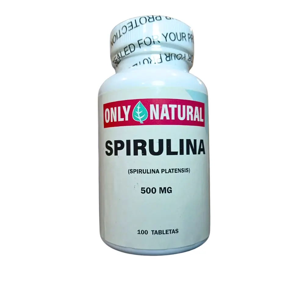 SPIRULINA 100 TABLETAS 500 MG ONLY NATURAL