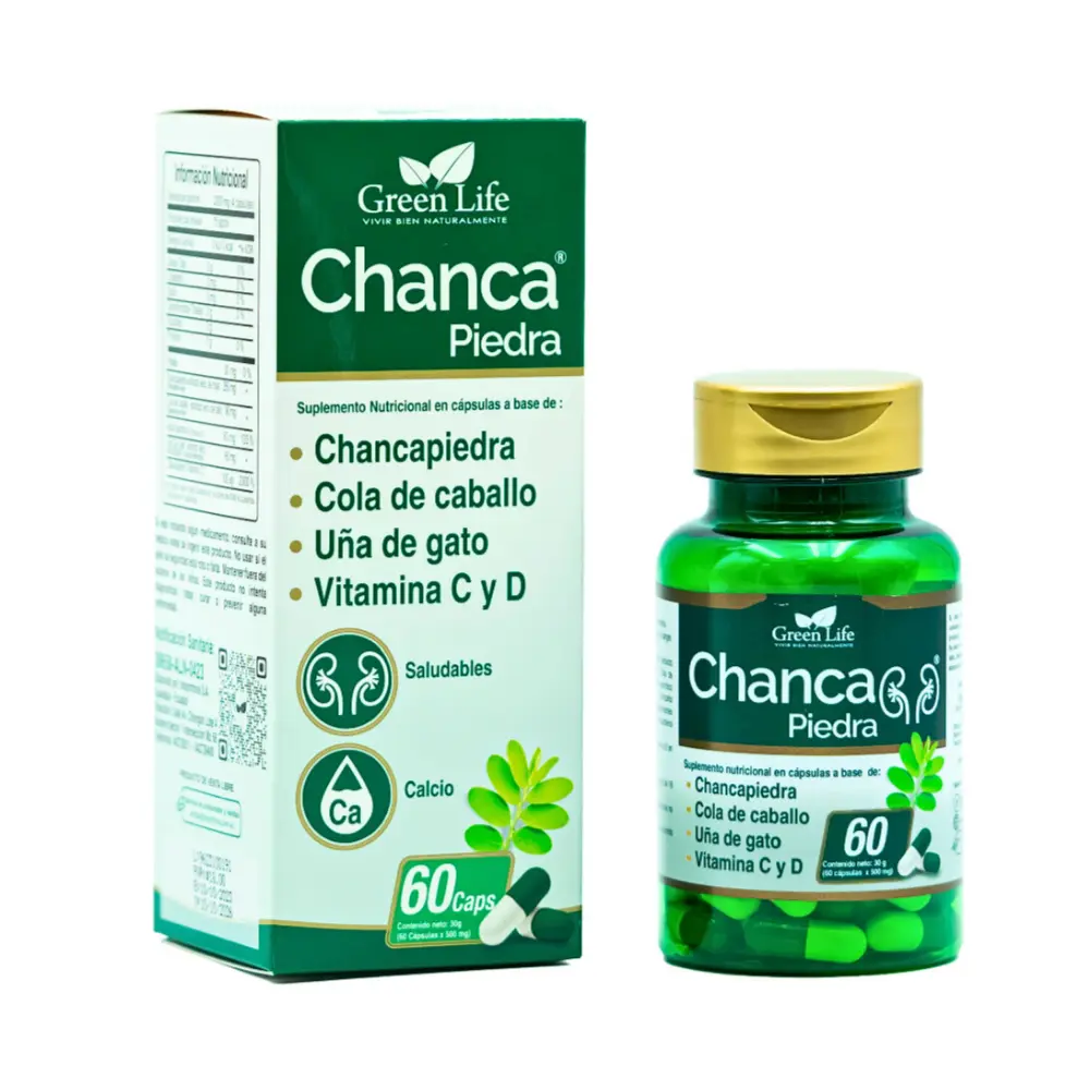 CHANCA PIEDRA 60 CAPSULAS 500 MG GREEN LIFE