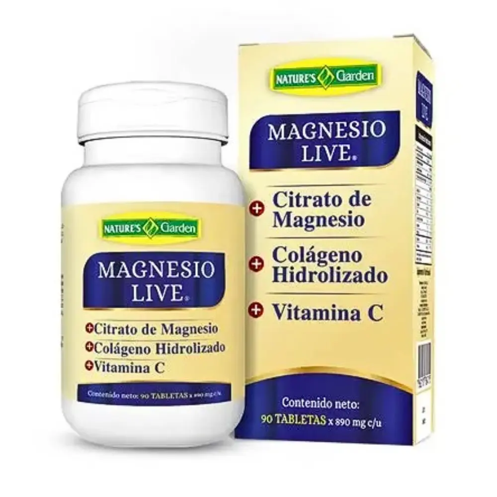 MAGNESIO LIVE 90 TABLETAS 890 MG GARDEN