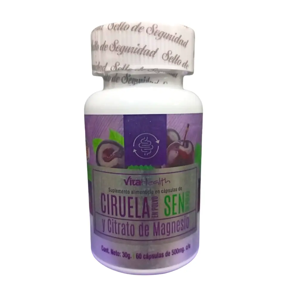 CIRUELA SEN Y CITRATO DE MAGNESIO 60 CAPSULAS 500 MG VITAHEALTH