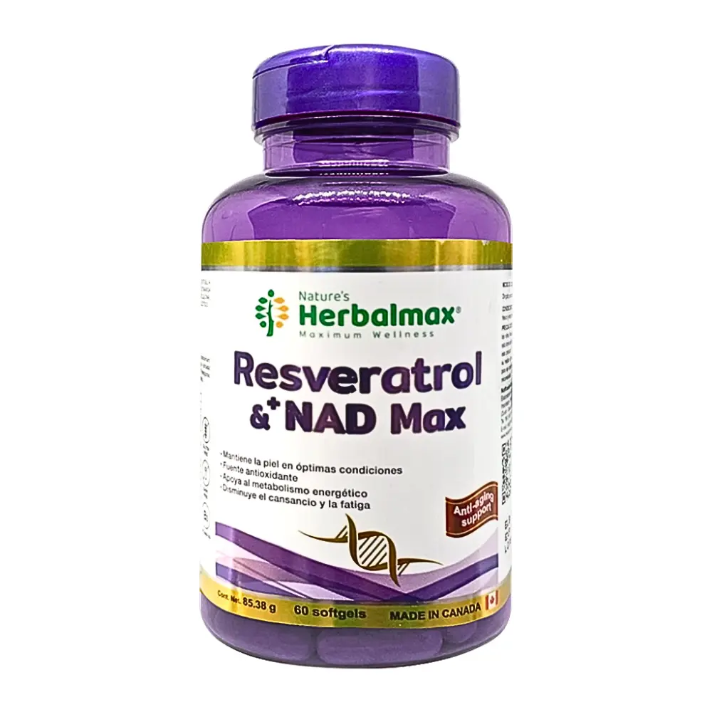 RESVERATROL & NAD MAX 60 SOFTGELS HERBALMAX
