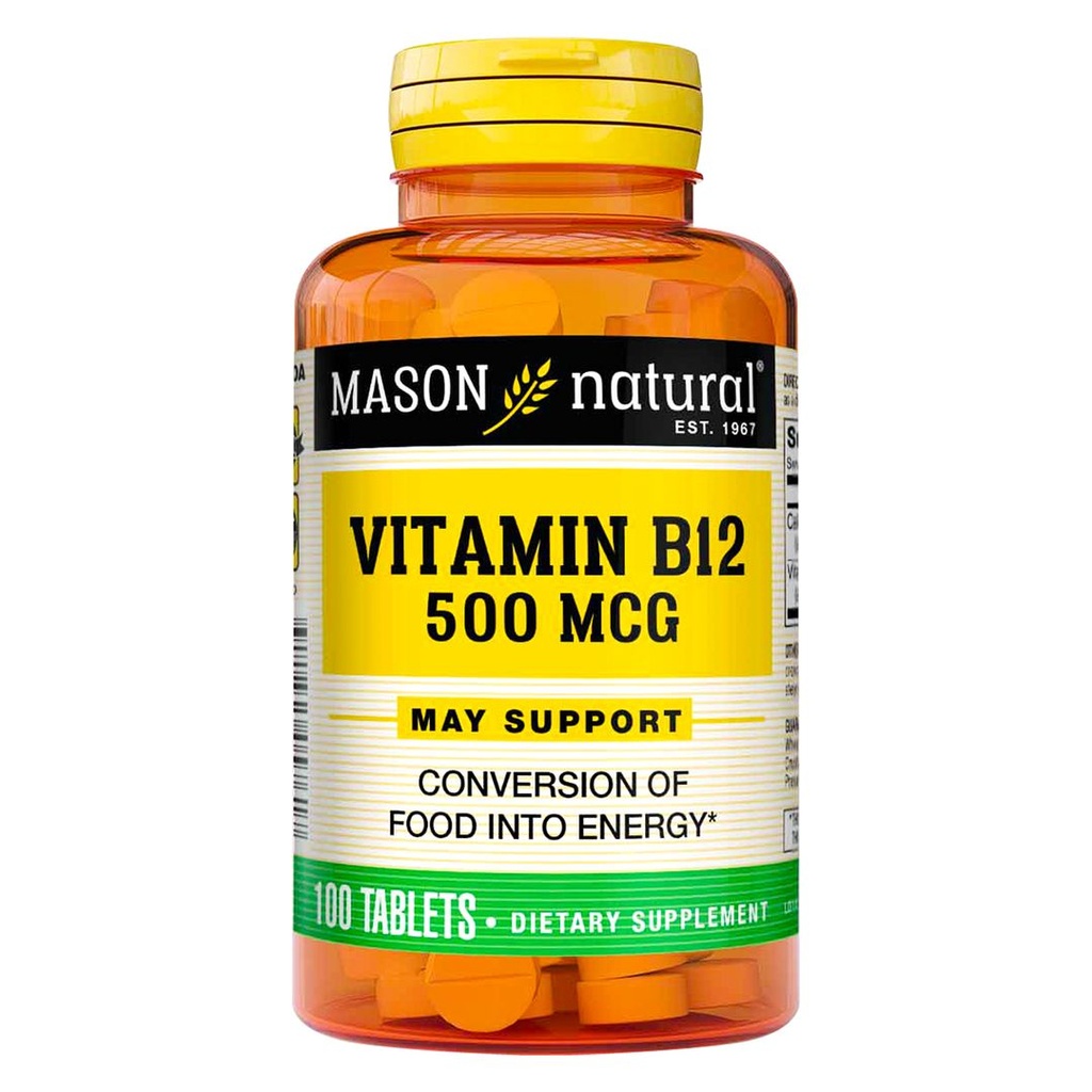 VITAMINA B12 100 TABBLETAS 500 MG MASON