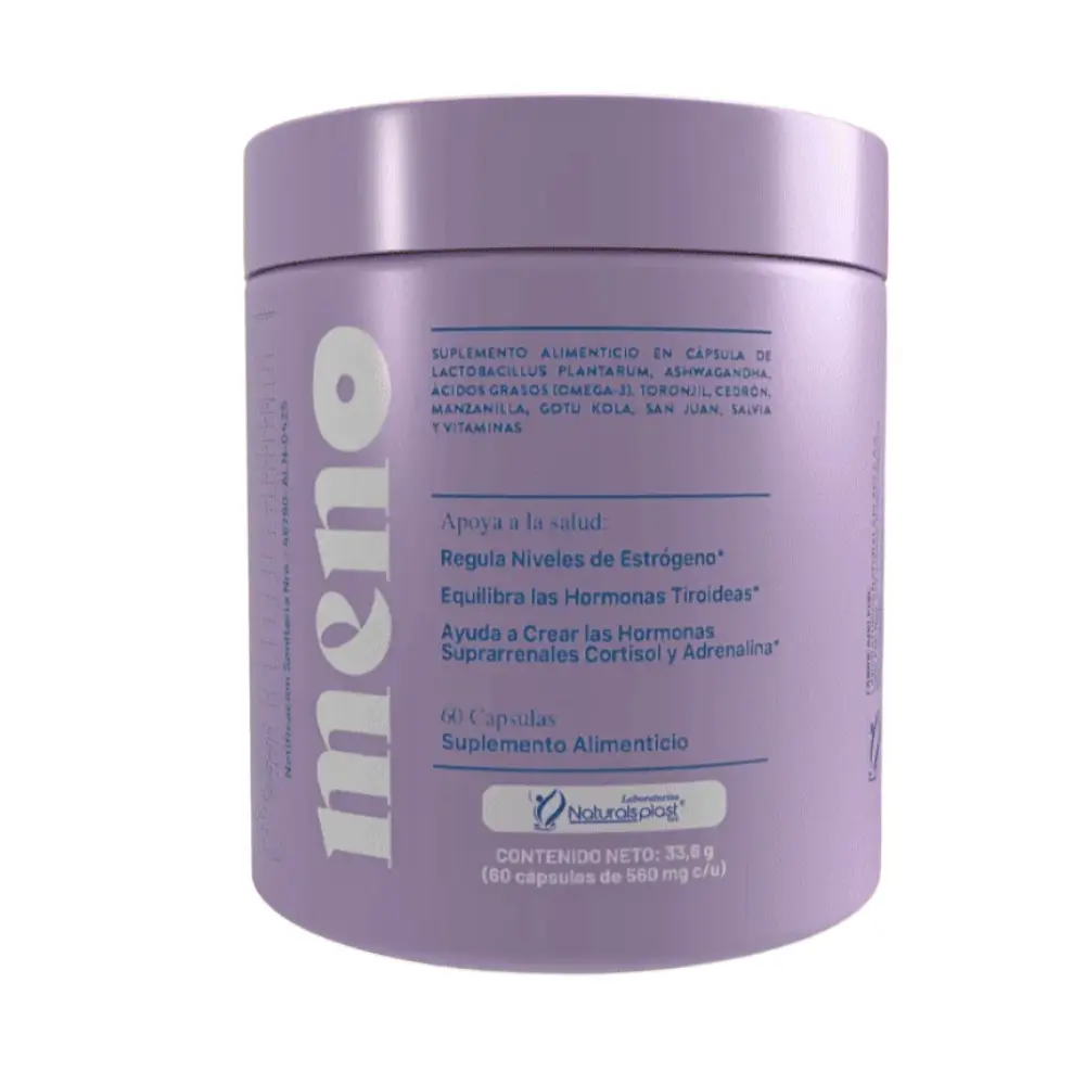 MENO 60 CAPSULAS 560 MG NATURALS PLAST