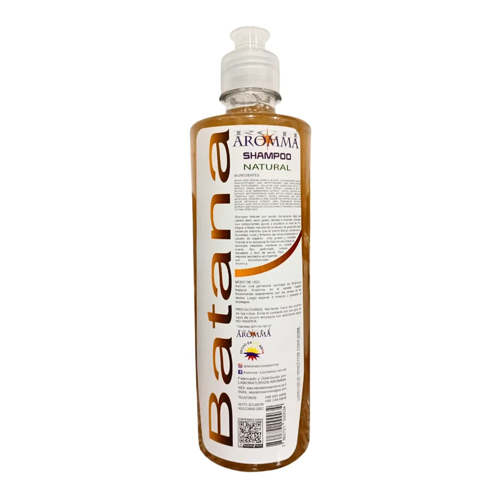 [ARM-0017] BATANA SHAMPOO NATURAL SIN SAL 500 ML AROMMA