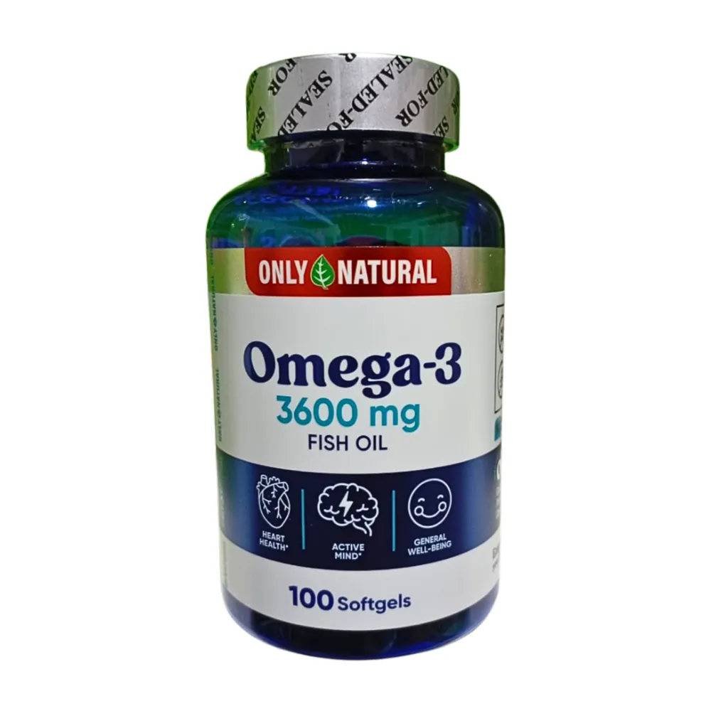 [ONL-0051] OMEGA 3 100 SOFTGELS 3600 MG ONLY NATURAL