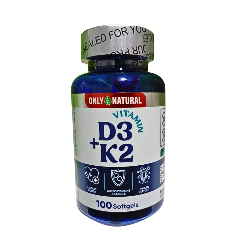 D3 + K2 100 SOFTGELS 385 MG ONLY NATURAL