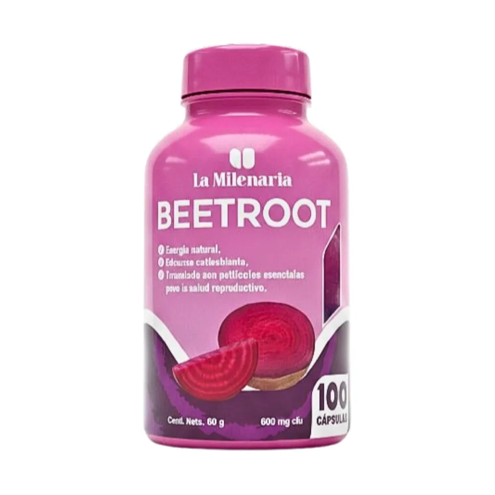 [MIL-0014] BEETROOT 100 CAPSULAS 600 MG LA MILENARIA
