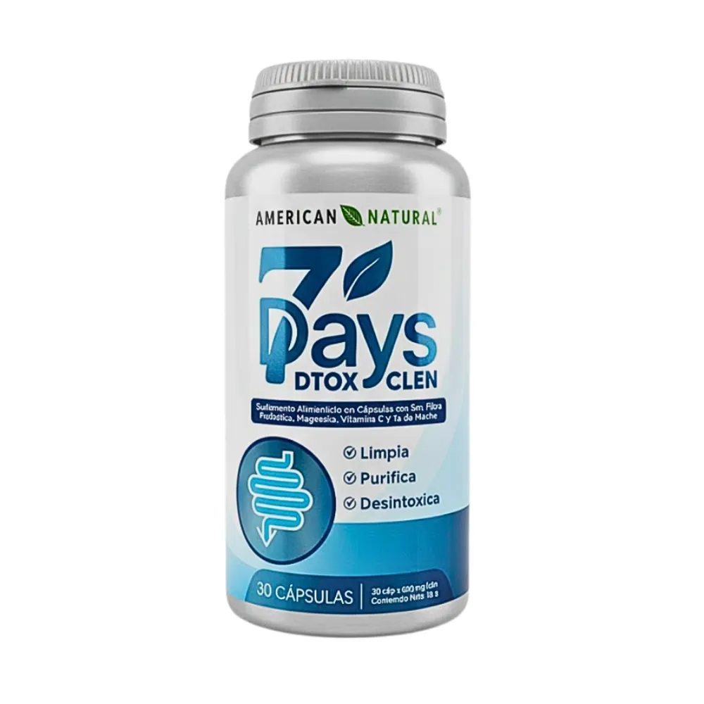 7 DAYS DTOX CLEN 30 CAPSULAS 600 MG AMERICAN NATURAL