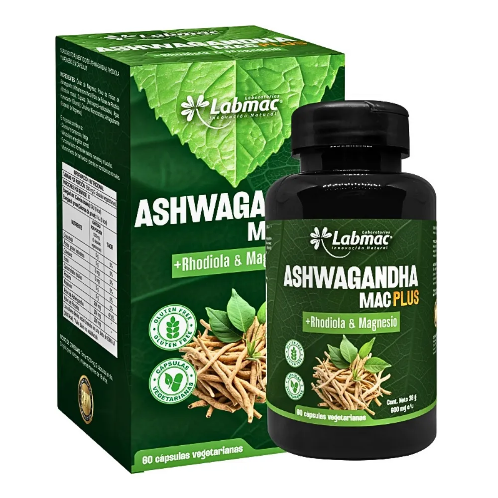 [LBM-0133] ASHWAGANDHA MAC  60 CAPSULAS 600 MG LABMAC