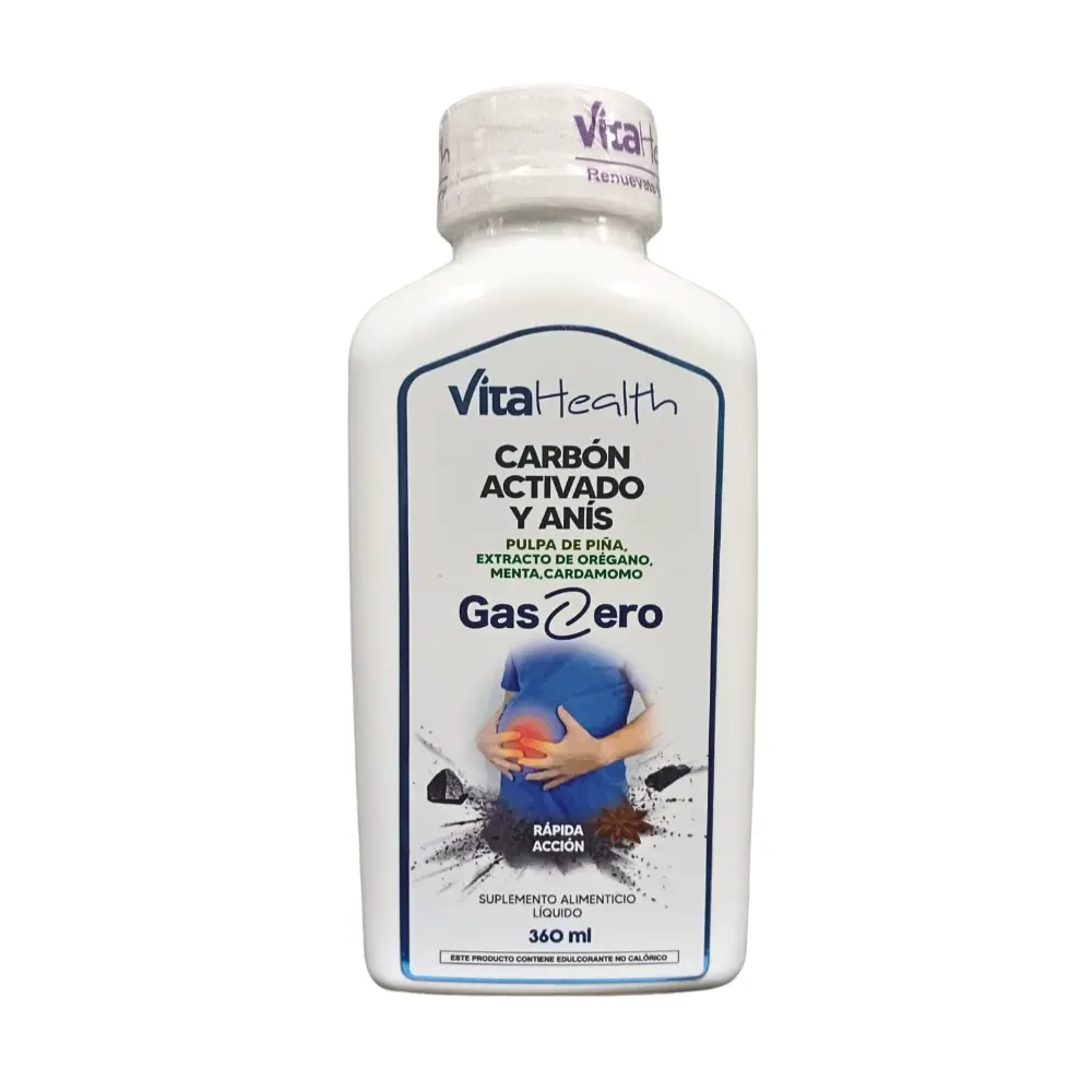 PULPA DE PIÑA CARBON ACTIVADO 360 ML VITAHEALTH
