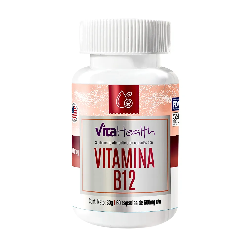 VITAMINA B12 60 CAPSULAS 1000 MCG VITAHEALTH