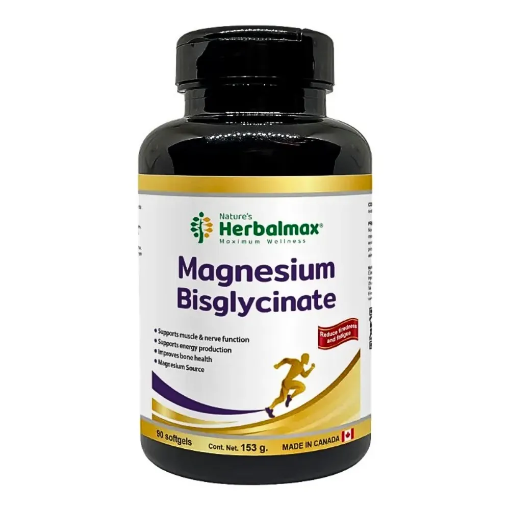 MAGNESIUM BISGLYCINATE 90 SOFTGELS HERBALMAX