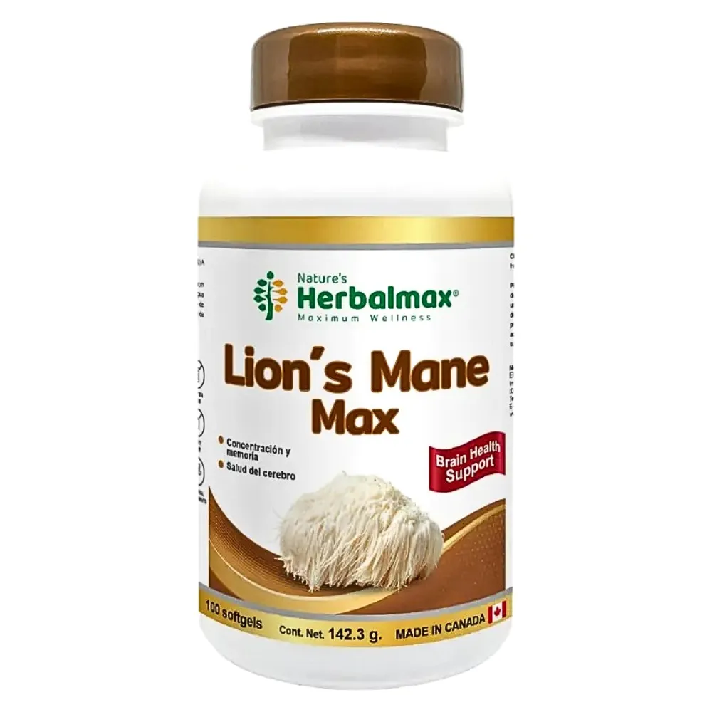 LIONS MANE 100 SOFTGELS HERBALMAX