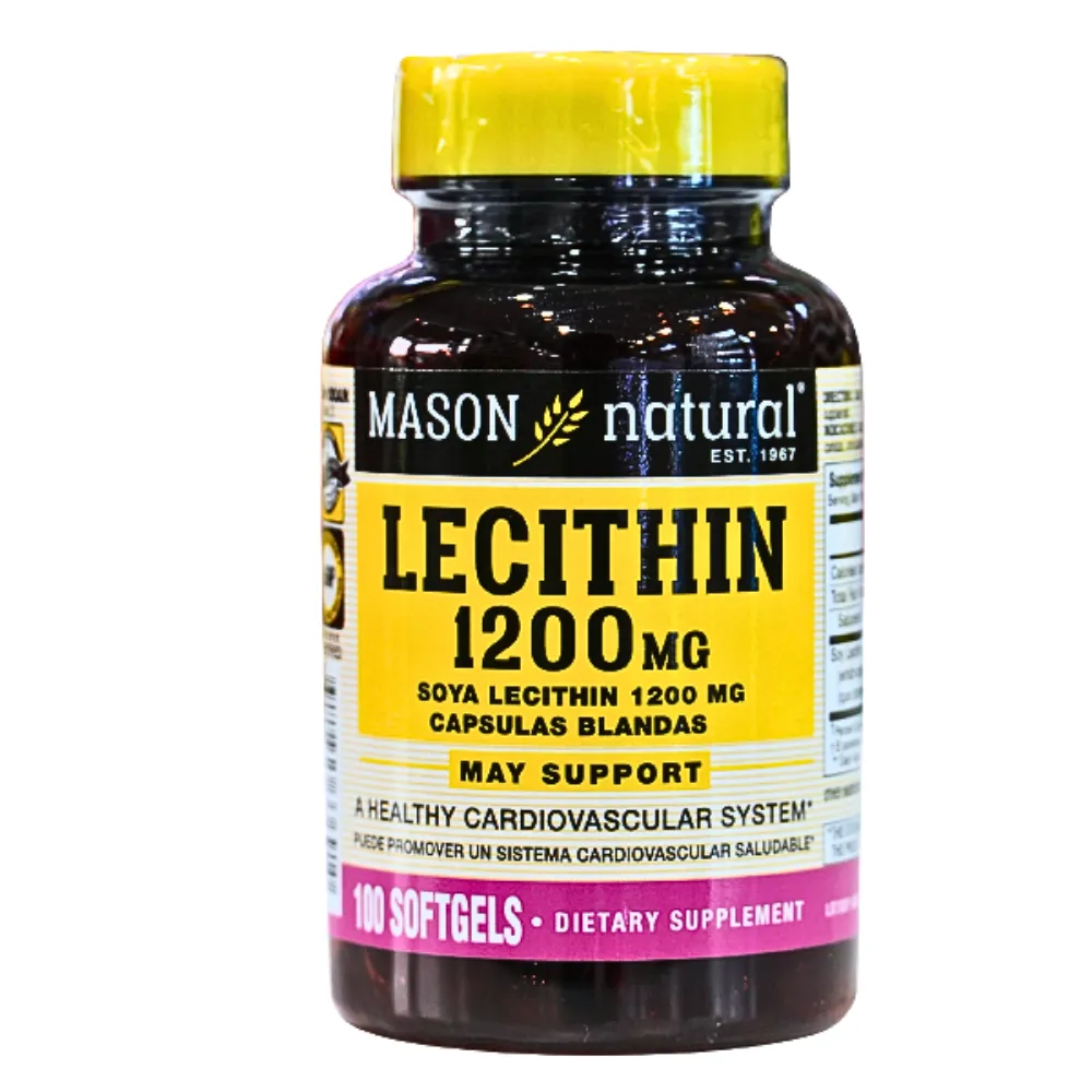 LECITHIN 100 SOFTGELS 1200 MG MASON