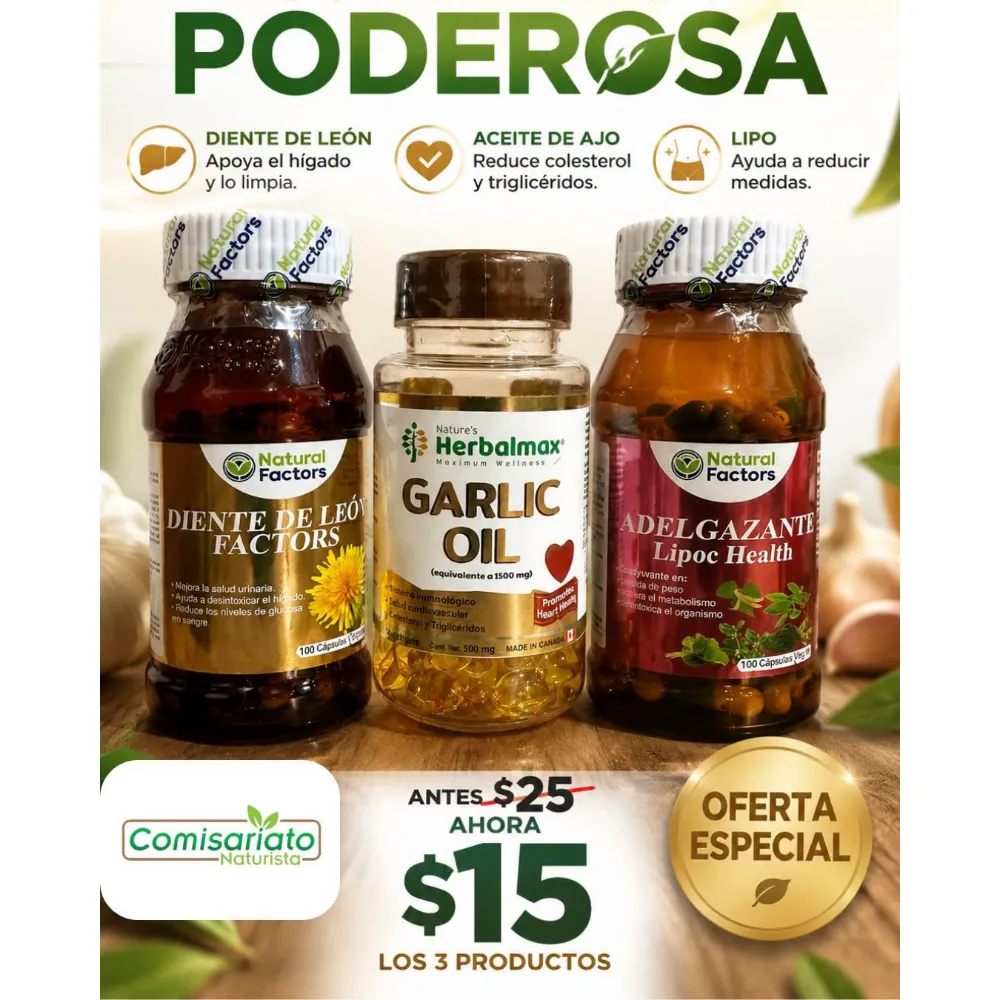 PODEROSA DIENTE DE LEON+GARLIC+LIPOC