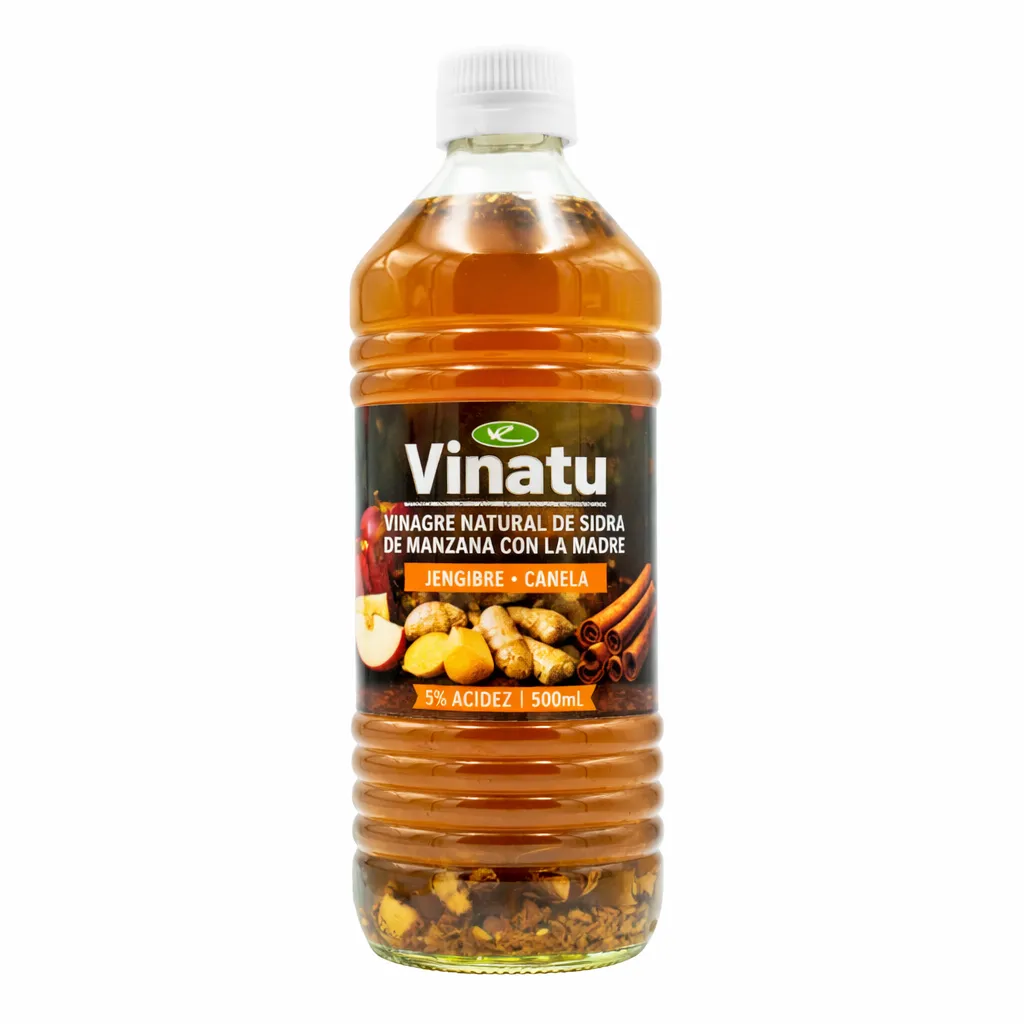 VINATU VINAGRE DE MANZANA JENGIBRE Y CANELA 500 ML VR